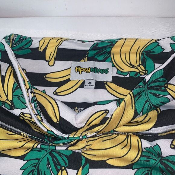 Tipsy Elves Women's Leggings Full Length banana Patterened Leggings Small summer - Picture 7 of 8